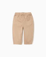Pantalón Dril Cintura Resortada Beige Zippy