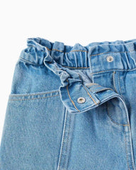 Short Resortado Bolsillos Denim Zippy detalle