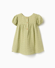 Vestido Ojalillo Bordado Verde Zippy estilo