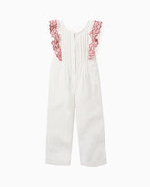 Enterizo Detalle Volantes Bordado Flor Blanco Zippy
