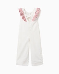 Enterizo Detalle Volantes Bordado Flor Blanco Zippy ESTIL