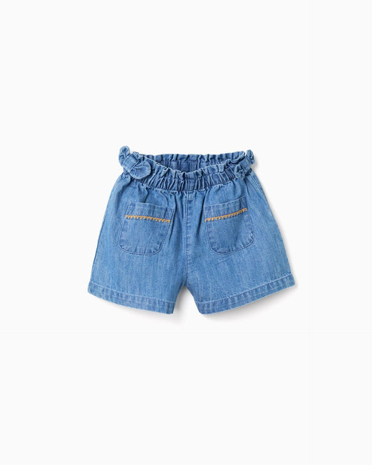 Short Detalle Bolsillos Denim Zippy