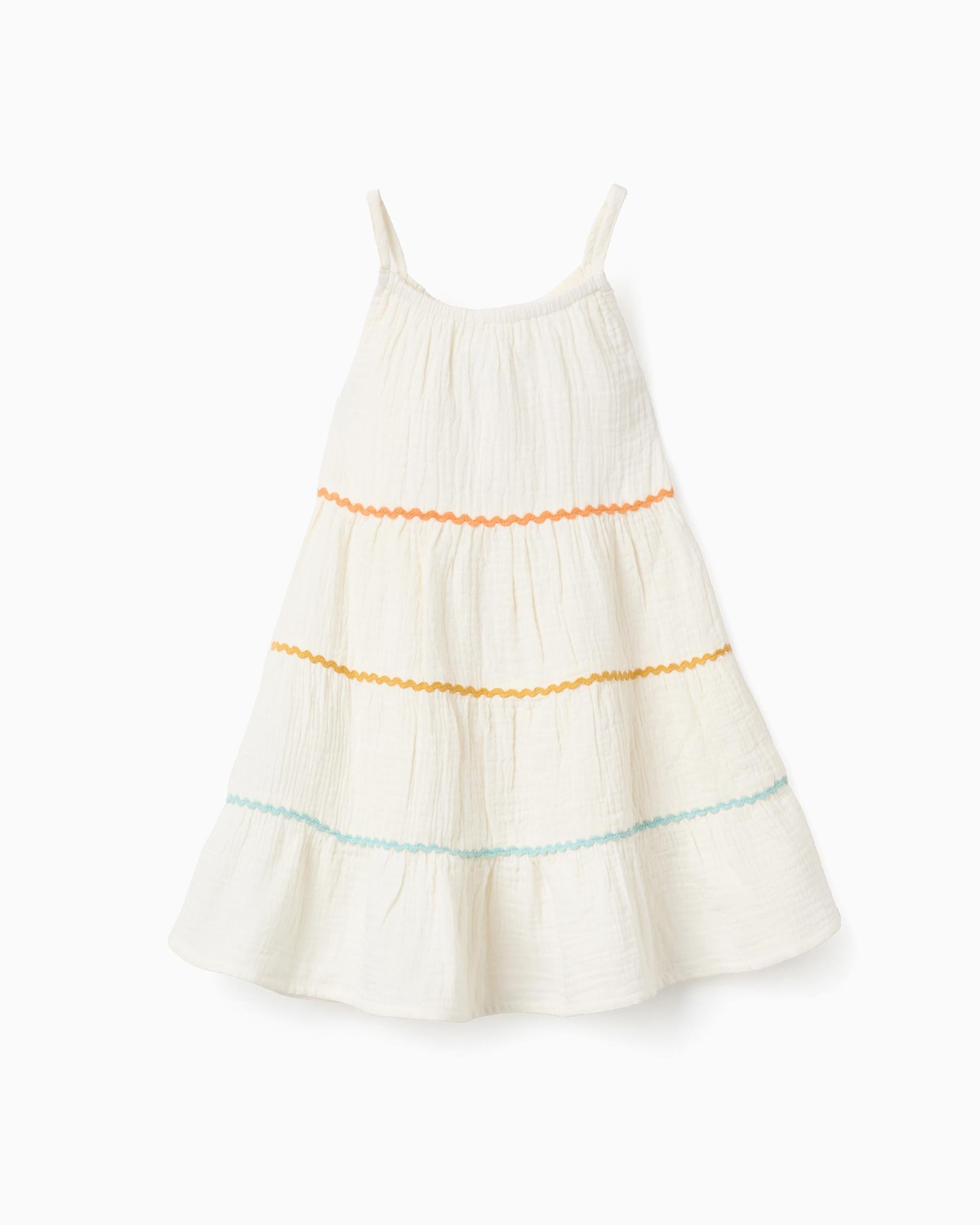 Vestido Bambula Detalle Lineas Beige Zippy
