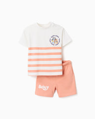 Conjunto Bermuda Bluey y Bingo Naranja Zippy