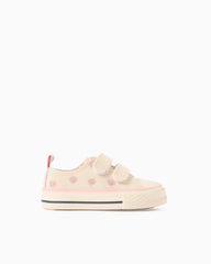 Tenis con Velcro Bordado Flores Beige Zippy perfil