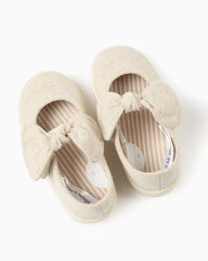 Baleta Velcro Detalle Moño Beige Zippy DISEÑO