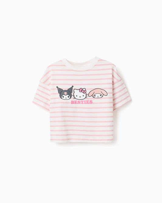 Blusa Estampado Hello Kity Besties Rosa Zippy