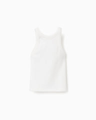 Blusa Crop Top Flor Bordado Crema Zippy estilo