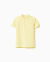 Camiseta Cuello Mao Rayas Amarillo Zippy