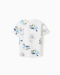 Camiseta Estampado Bluey Blanco Zippy