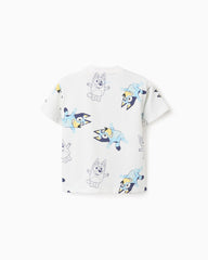 Camiseta Estampado Bluey Blanco Zippy
