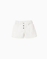 Short Botones Resortado Blanco Zippy