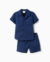 Conjunto Camisa y Bermuda Azul Navy Zippy