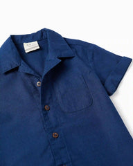 Conjunto Camisa y Bermuda Azul Navy Zippy detalle