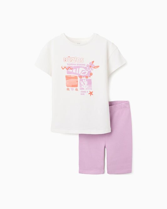Conjunto Short Estampado Lila Zippy