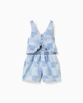 Enterizo Combinado Cuadros Denim Zippy