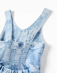 Enterizo Combinado Cuadros Denim Zippy