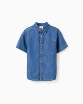 Camisa Bolsillo Denim Claro Zippy