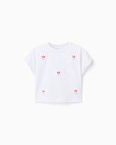 Blusa Detalles Tulipanes Blanco Zippy
