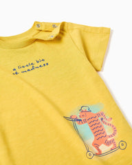 Camiseta Estampado Tigre Mostaza Zippy DETALLE