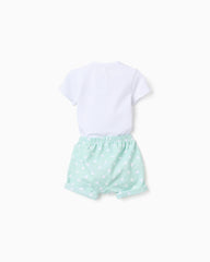 Conjunto Bermuda Estampado Mickey Verde Zippy estilo