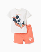Conjunto Bermuda Mickey Mouse Naranja Zippy