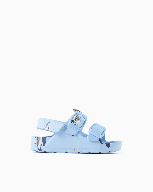 Sandalias en Goma Estampado Mickey Azul Zippy