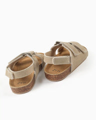 Sandalias Velcro Bio Piel Beige Zippy detalle