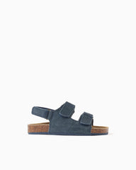 Sandalias Velcro Bio Piel Navy Zippy perfil
