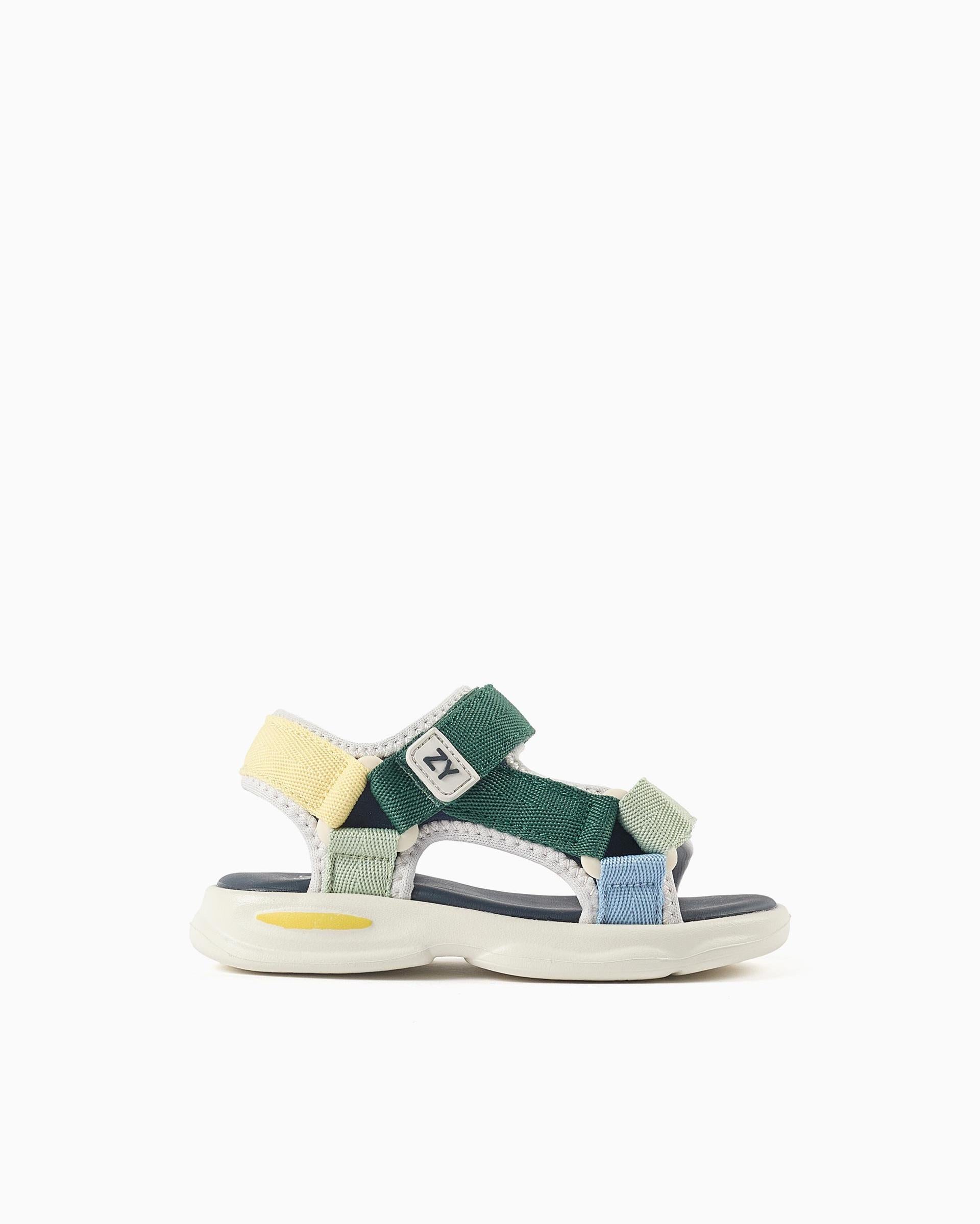 Sandalias Combinadas Velcro Verde Zippy