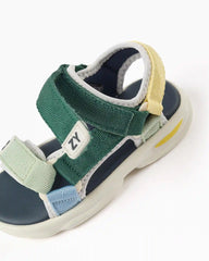 Sandalias Combinadas Velcro Verde Zippy detalle