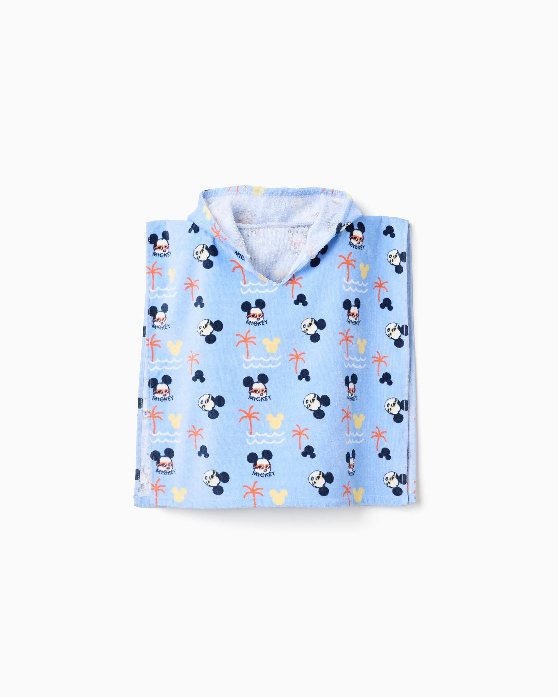 Toalla con Capota Mickey Playa Azul Zippy