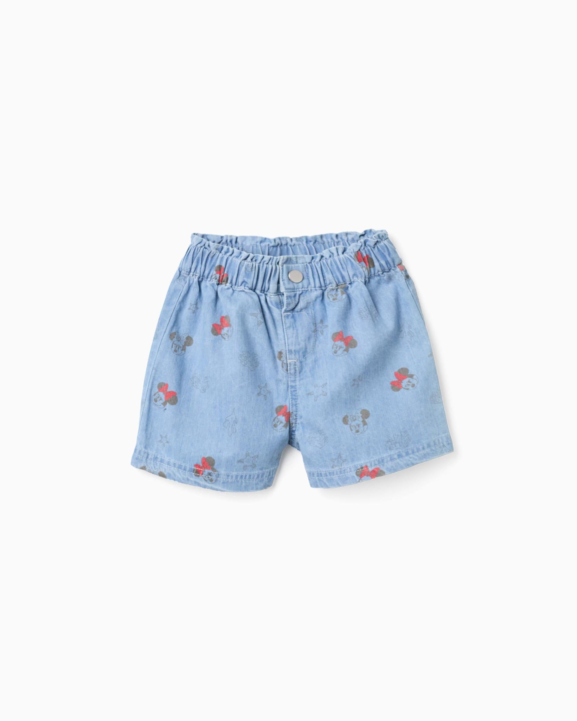 Short Estampado Minnie Denim Zippy