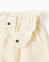 Short en Lino para Niña Beige Zippy ESTILO