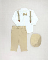 Conjunto Ceremonia Tirantes Pantaón Beige