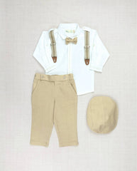 Conjunto Ceremonia Tirantes Pantaón Beige