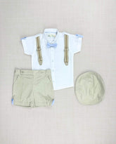 Conjunto Ceremonia Bermuda Tirantes Beige