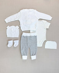 Set Primer Día Bordado Oveja Blanco Bebe