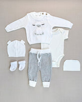 Set Primer Día Bordado Oveja Blanco