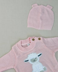 Set Primer Día Bordado Oveja Rosa Detalle