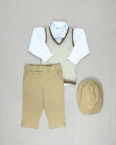 Traje De Ceremonia Chaleco Tejido Café