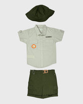 Conjunto Niño Safari Verde Con Sombrero