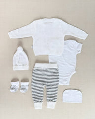 Set Primer Día Bordado Jirafa Blanco White