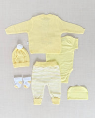 Set Primer Día Bordado Jirafa Amarillo Atrás