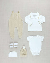 Set Primer Día Tejido Overol Cuello Café