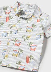 Camisa Estampado Palmeras Mayoral detalle