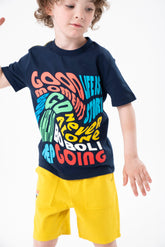 Conjunto 2 Piezas Bermuda Estampado Letras