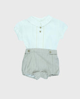 Conjunto Bermuda Rayas Beige Martín Aranda