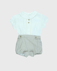 Conjunto Bermuda Rayas Beige Martín Aranda