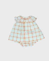 Vestido Moño Cuadros Naranja Martín Aranda Verano